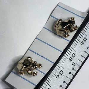 Frog earrings by Avon, gold tone